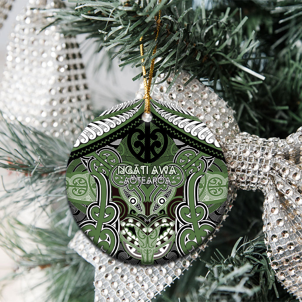 Aotearoa Iwi Ngati Awa Personalised Ceramic Ornament Maori Kowhaiwhai Pattern