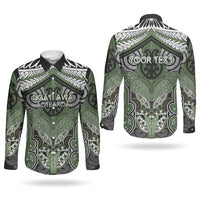 Aotearoa Iwi Ngati Awa Personalised Couples Matching Mermaid Dress and Long Sleeve Button Shirt Maori Kowhaiwhai Pattern