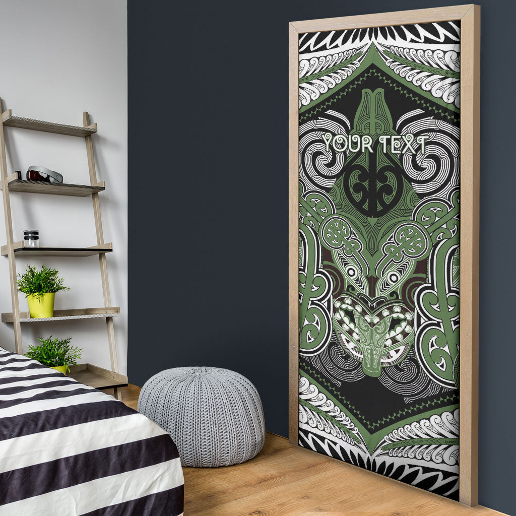 Aotearoa Iwi Ngati Awa Personalised Door Cover Maori Kowhaiwhai Pattern
