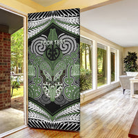 Aotearoa Iwi Ngati Awa Personalised Door Cover Maori Kowhaiwhai Pattern