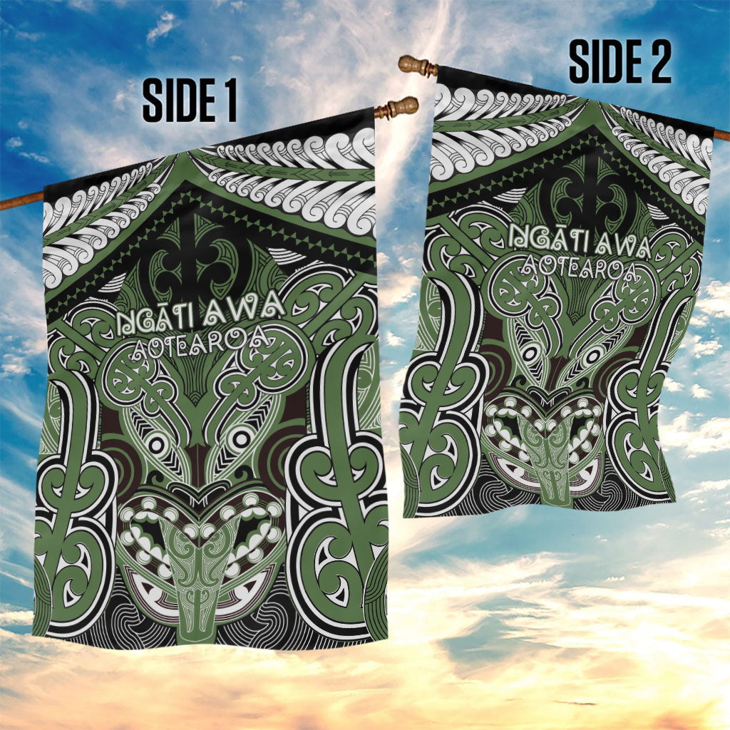 Aotearoa Iwi Ngati Awa Garden Flag Maori Kowhaiwhai Pattern