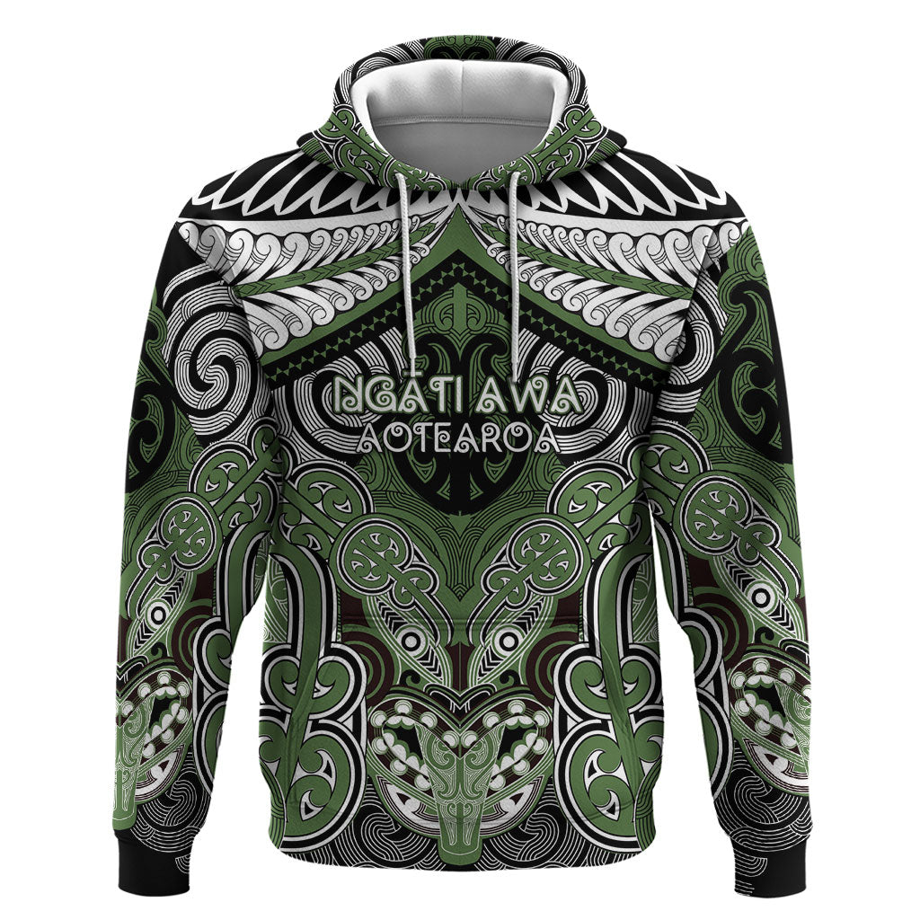 Aotearoa Iwi Ngati Awa Personalised Hoodie Maori Kowhaiwhai Pattern