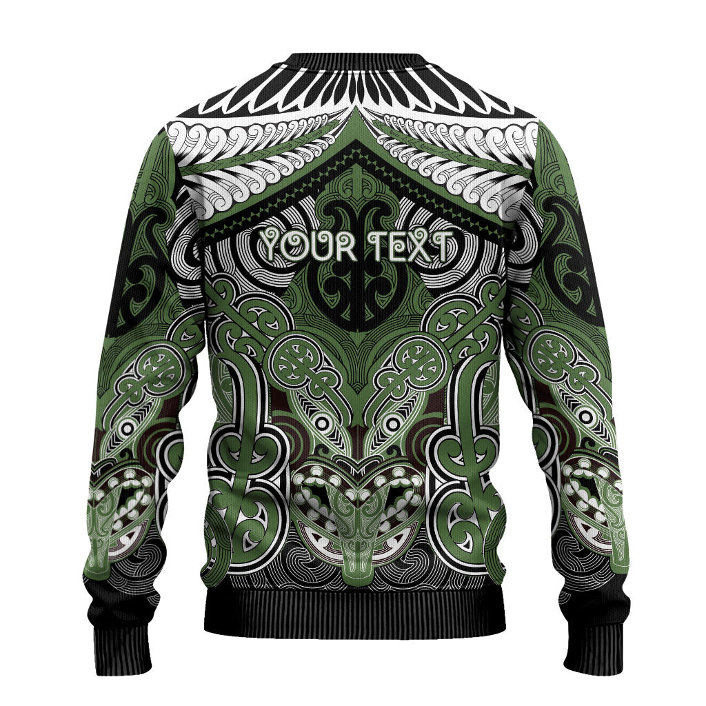 Aotearoa Iwi Ngati Awa Personalised Ugly Christmas Sweater Maori Kowhaiwhai Pattern