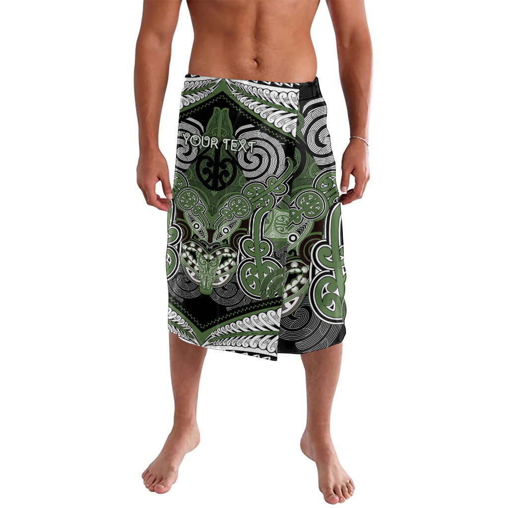 Aotearoa Iwi Ngati Awa Personalised Lavalava Maori Kowhaiwhai Pattern LT19 Green - Polynesian Pride