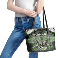 Aotearoa Iwi Ngati Awa Leather Tote Bag Maori Kowhaiwhai Pattern