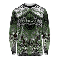 Aotearoa Iwi Ngati Awa Personalised Long Sleeve Shirt Maori Kowhaiwhai Pattern