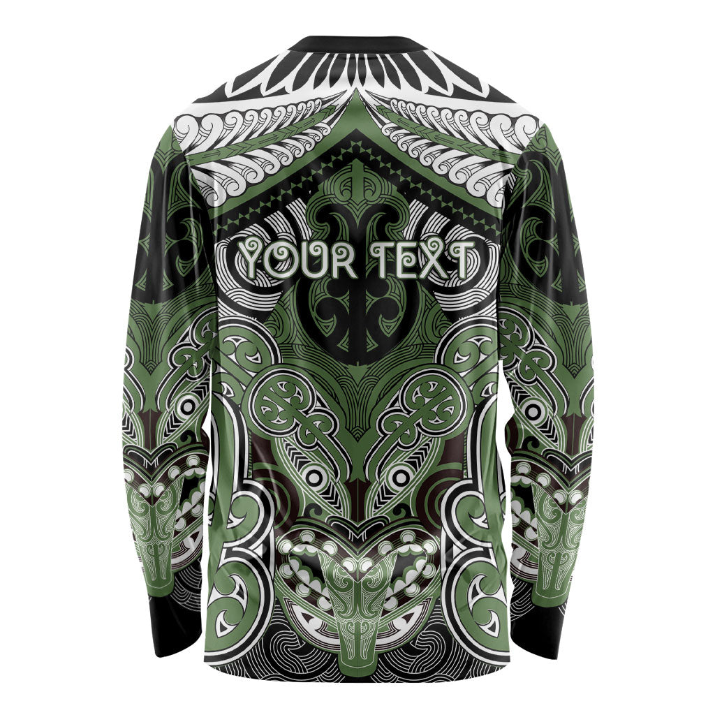 Aotearoa Iwi Ngati Awa Personalised Long Sleeve Shirt Maori Kowhaiwhai Pattern