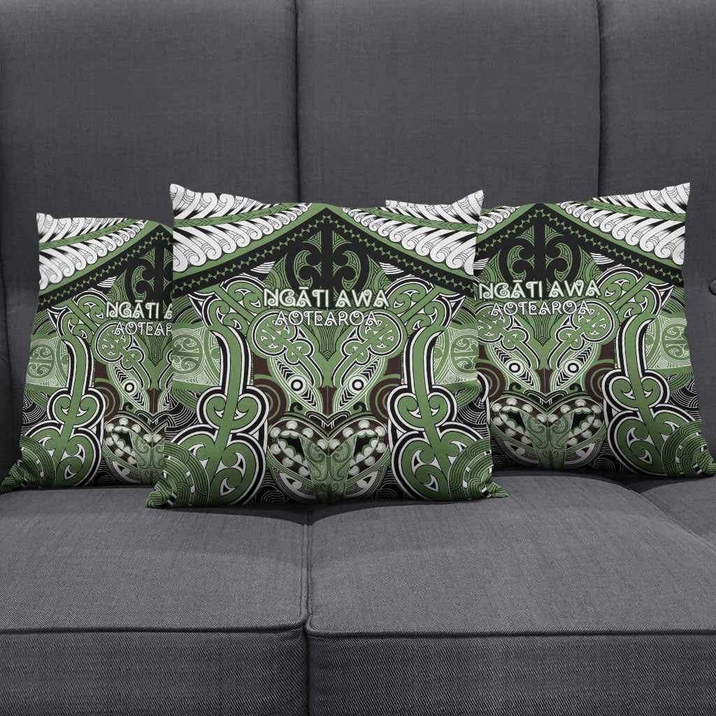 Aotearoa Iwi Ngati Awa Pillow Cover Maori Kowhaiwhai Pattern