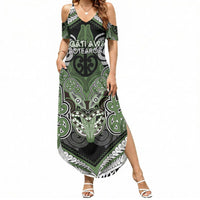 Aotearoa Iwi Ngati Awa Personalised Summer Maxi Dress Maori Kowhaiwhai Pattern