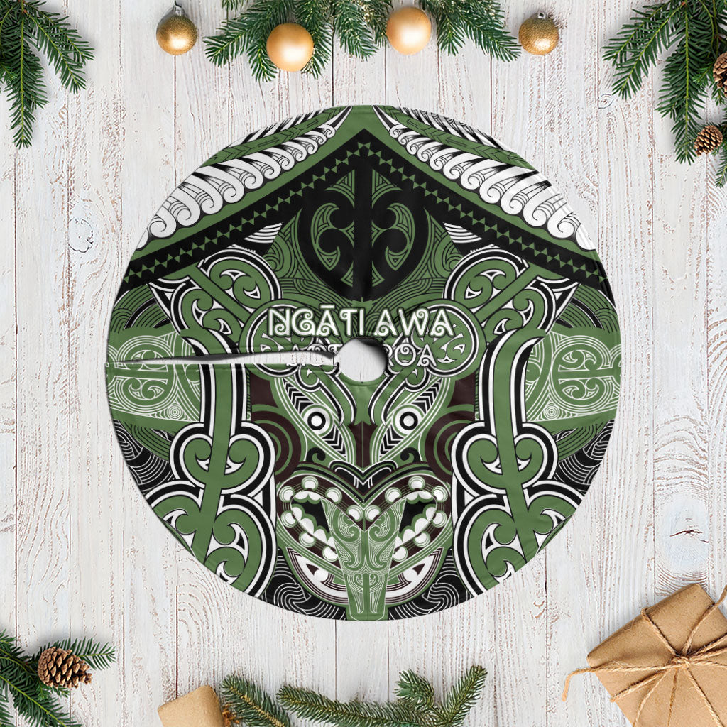 Aotearoa Iwi Ngati Awa Tree Skirt Maori Kowhaiwhai Pattern LT19 Casual Green - Polynesian Pride