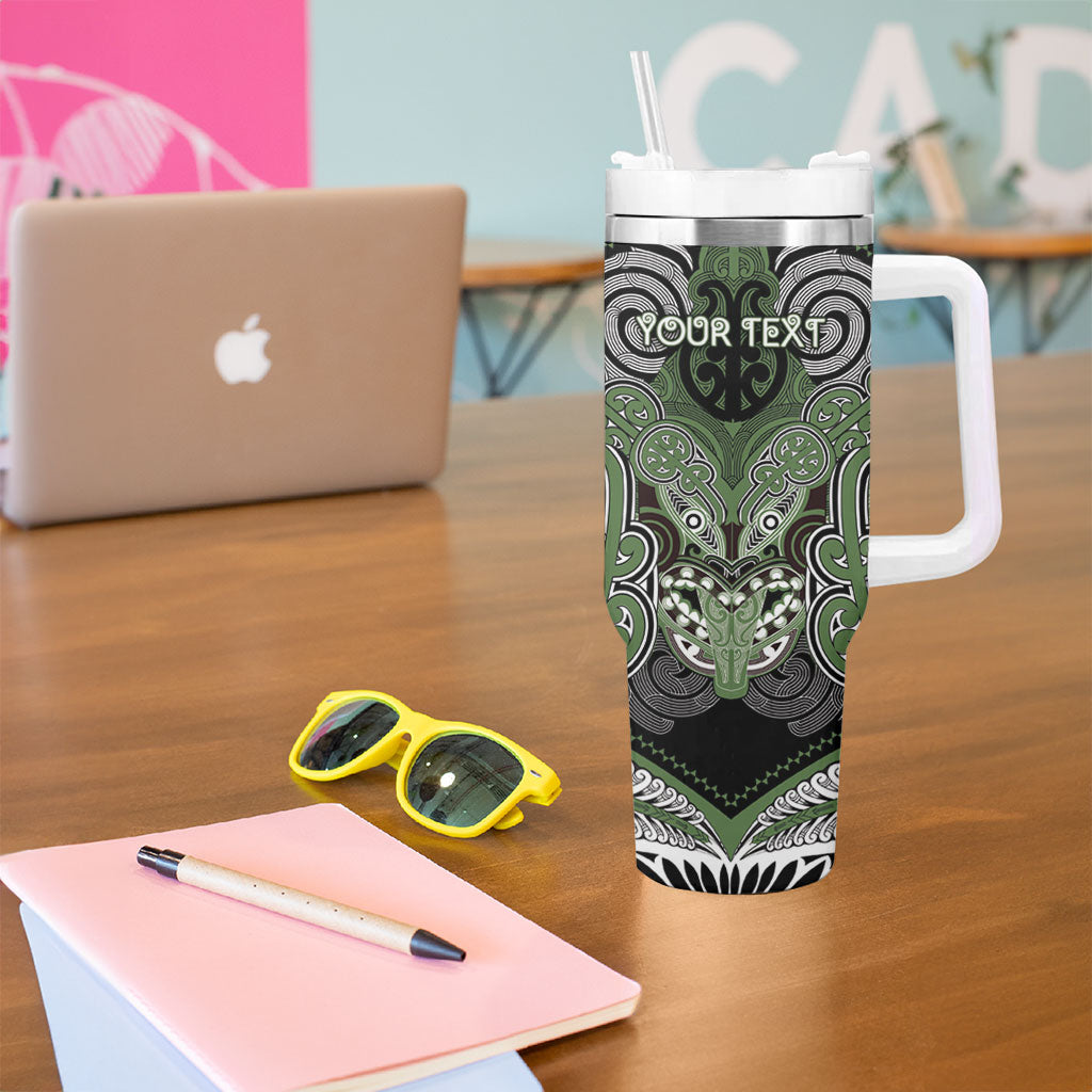 Aotearoa Iwi Ngati Awa Personalised Tumbler With Handle Maori Kowhaiwhai Pattern