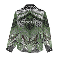 Aotearoa Iwi Ngati Awa Personalised Women Casual Shirt Maori Kowhaiwhai Pattern