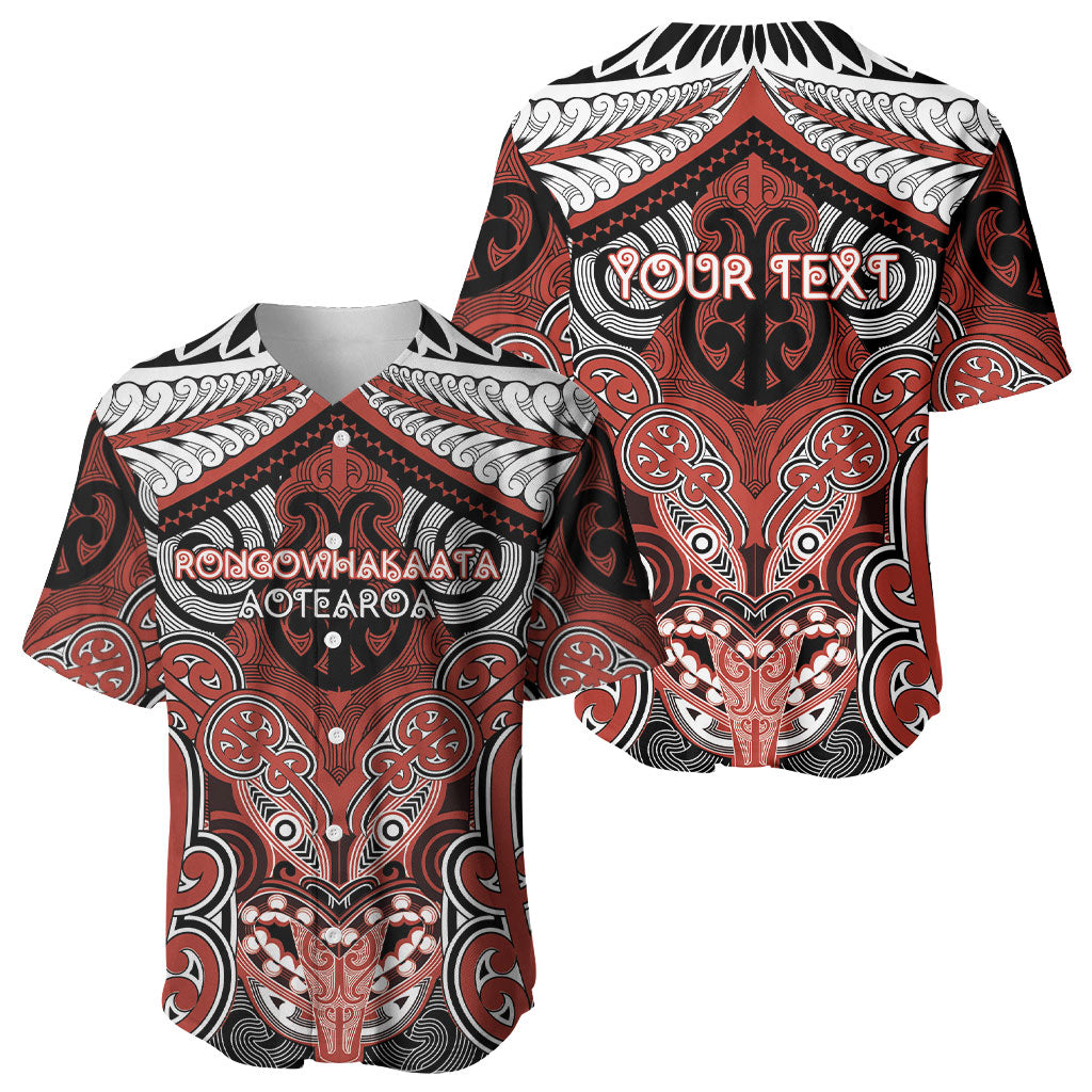 Aotearoa Iwi Rongowhakaata Personalised Baseball Jersey Maori Kowhaiwhai Pattern