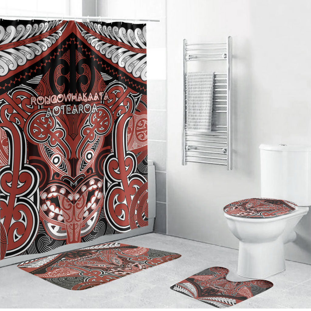 Aotearoa Iwi Rongowhakaata Bathroom Set Maori Kowhaiwhai Pattern