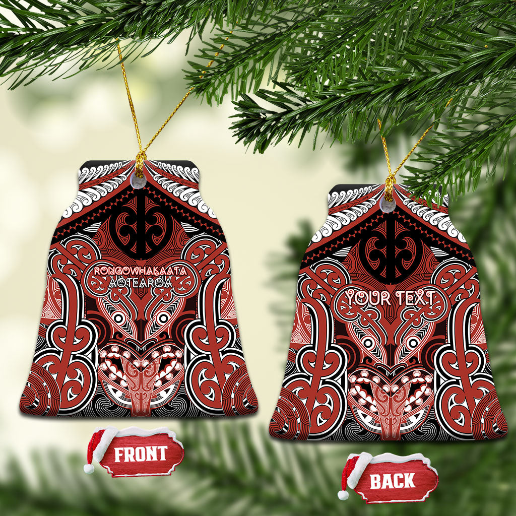 Aotearoa Iwi Rongowhakaata Personalised Ceramic Ornament Maori Kowhaiwhai Pattern