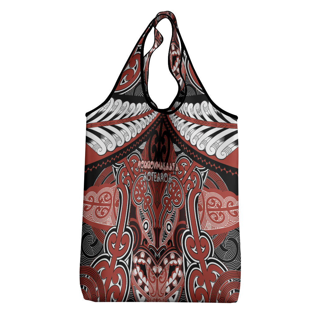 Aotearoa Iwi Rongowhakaata Grocery Bag Maori Kowhaiwhai Pattern