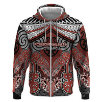 Aotearoa Iwi Rongowhakaata Personalised Hoodie Maori Kowhaiwhai Pattern