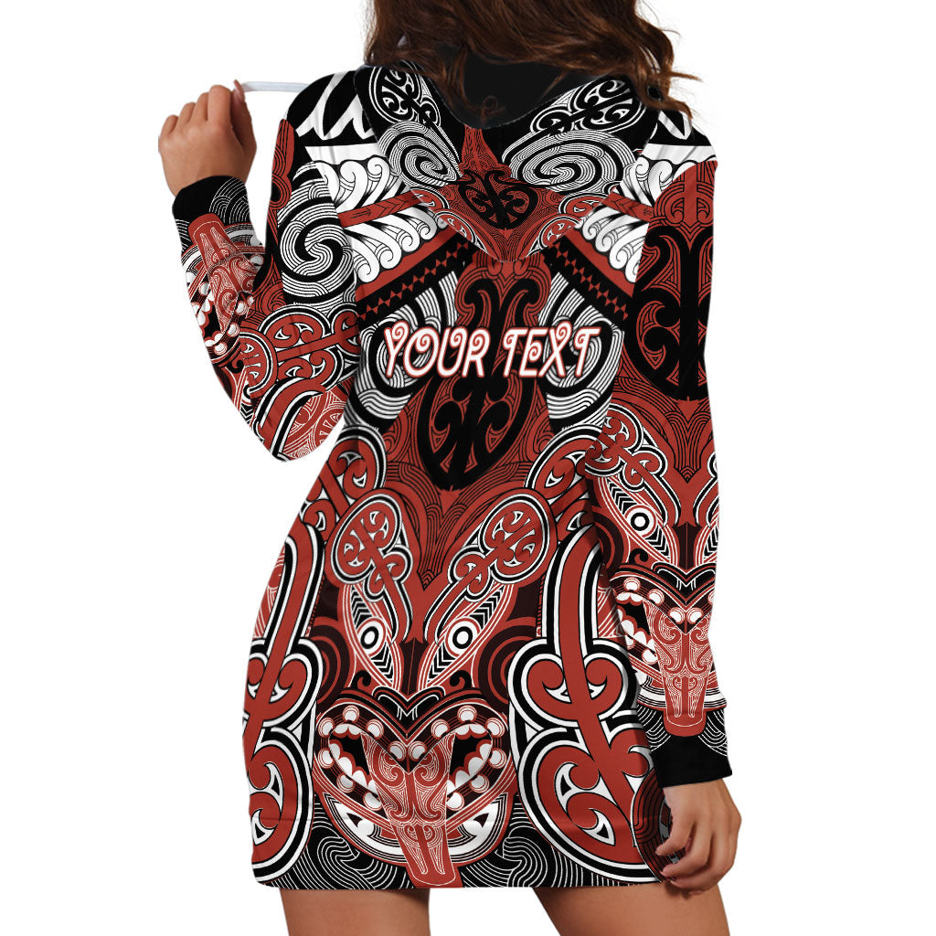 Aotearoa Iwi Rongowhakaata Personalised Hoodie Dress Maori Kowhaiwhai Pattern