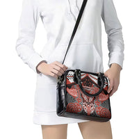 Aotearoa Iwi Rongowhakaata Shoulder Handbag Maori Kowhaiwhai Pattern