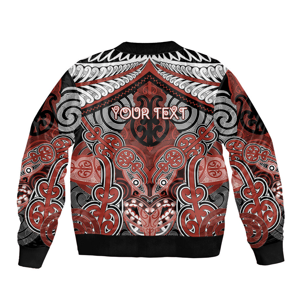 Aotearoa Iwi Rongowhakaata Personalised Sleeve Zip Bomber Jacket Maori Kowhaiwhai Pattern