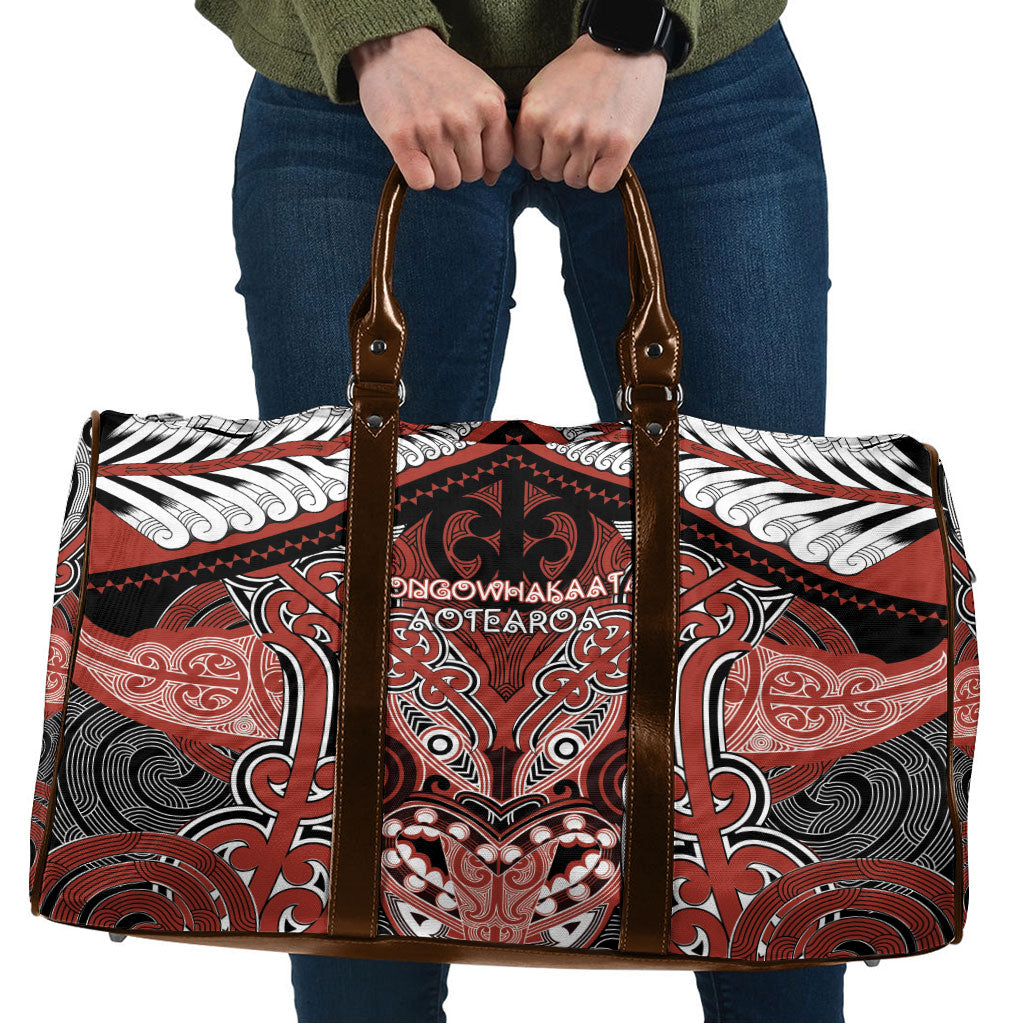 Aotearoa Iwi Rongowhakaata Travel Bag Maori Kowhaiwhai Pattern