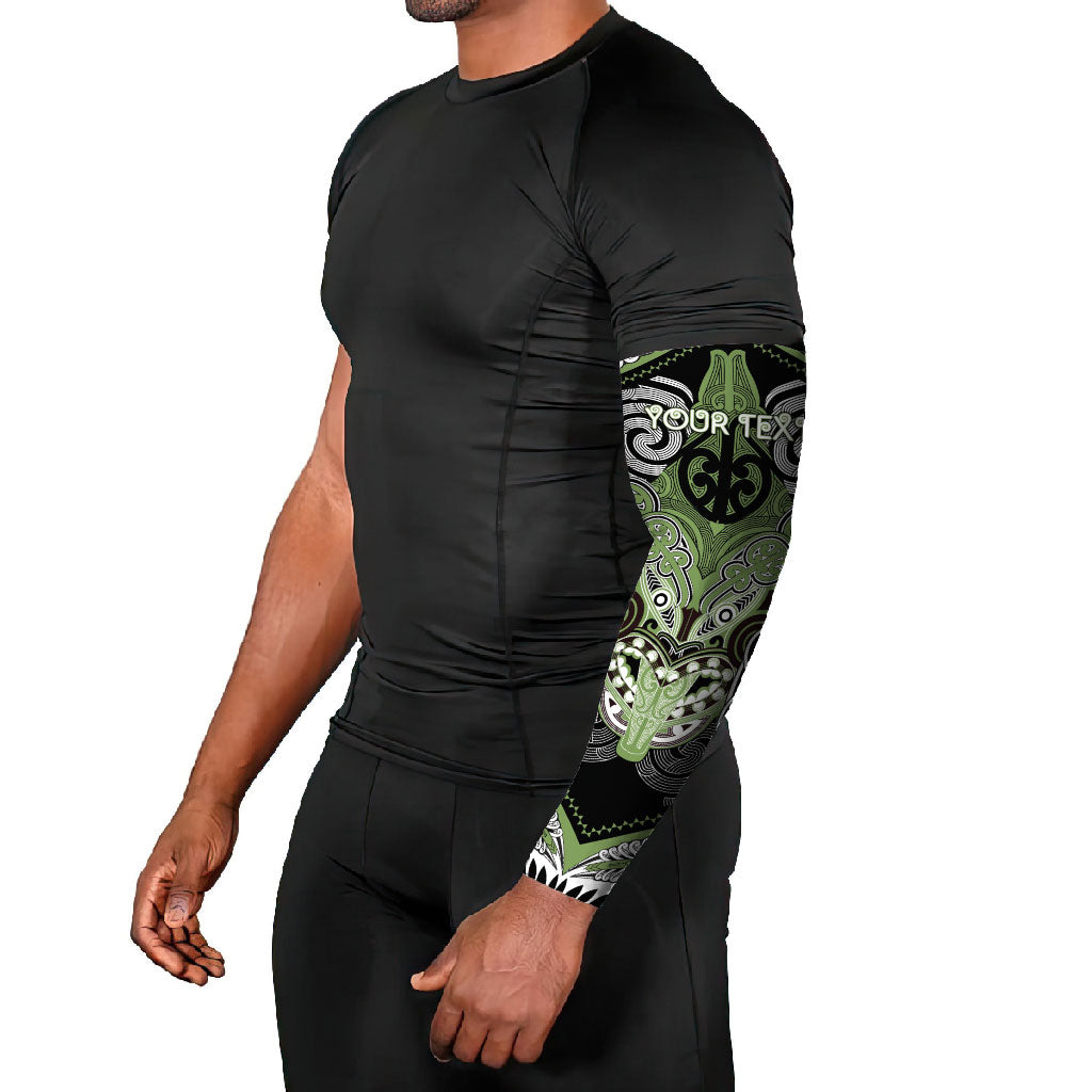 Aotearoa Iwi Ngati Raukawa Personalised Arm Sleeves Maori Kowhaiwhai Pattern
