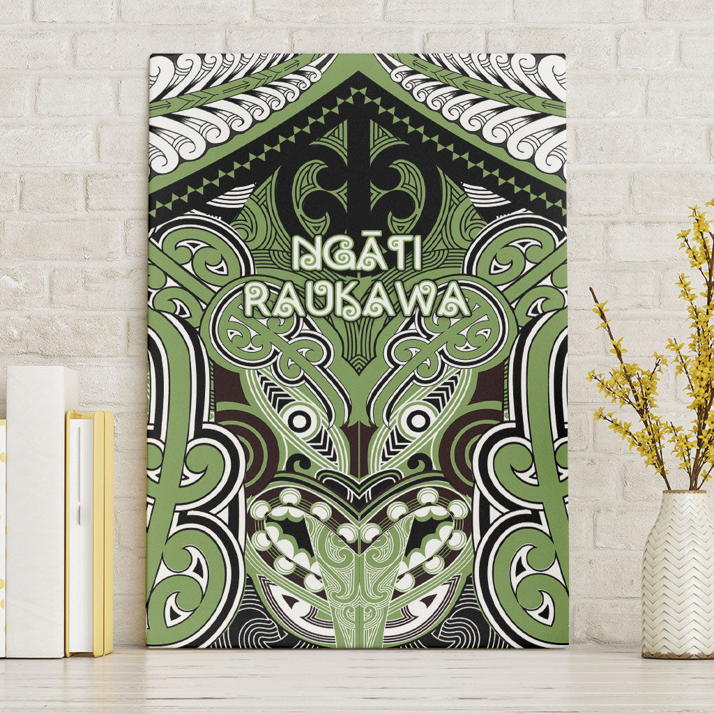 Aotearoa Iwi Ngati Raukawa Canvas Wall Art Maori Kowhaiwhai Pattern LT19 Without Frame Green - Polynesian Pride