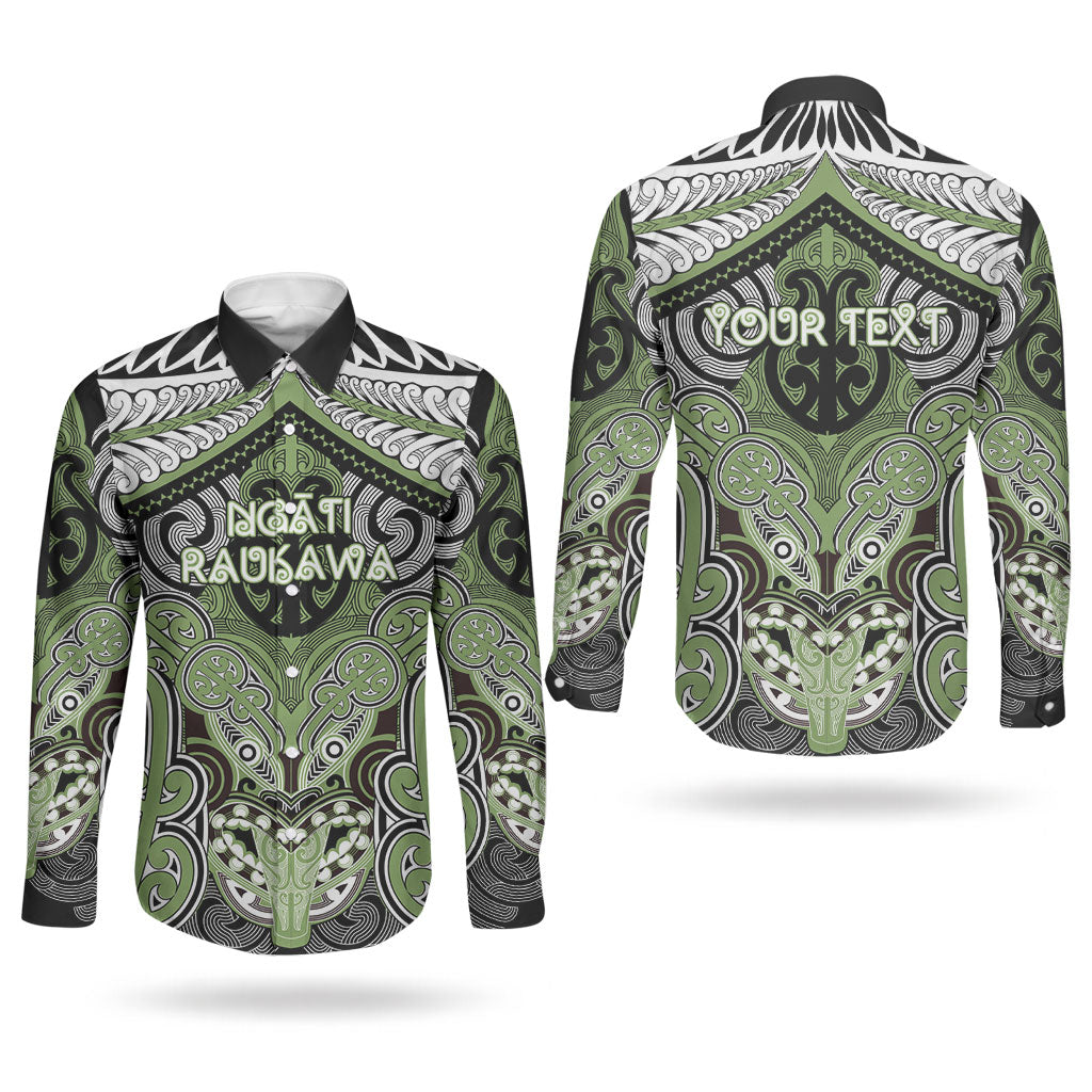Aotearoa Iwi Ngati Raukawa Personalised Couples Matching Mermaid Dress and Long Sleeve Button Shirt Maori Kowhaiwhai Pattern