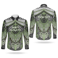 Aotearoa Iwi Ngati Raukawa Personalised Couples Matching Tank Maxi Dress and Long Sleeve Button Shirt Maori Kowhaiwhai Pattern