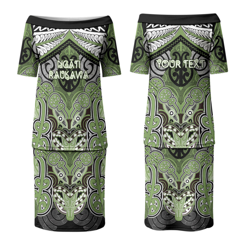 Aotearoa Iwi Ngati Raukawa Personalised Family Matching Puletasi and Hawaiian Shirt Maori Kowhaiwhai Pattern