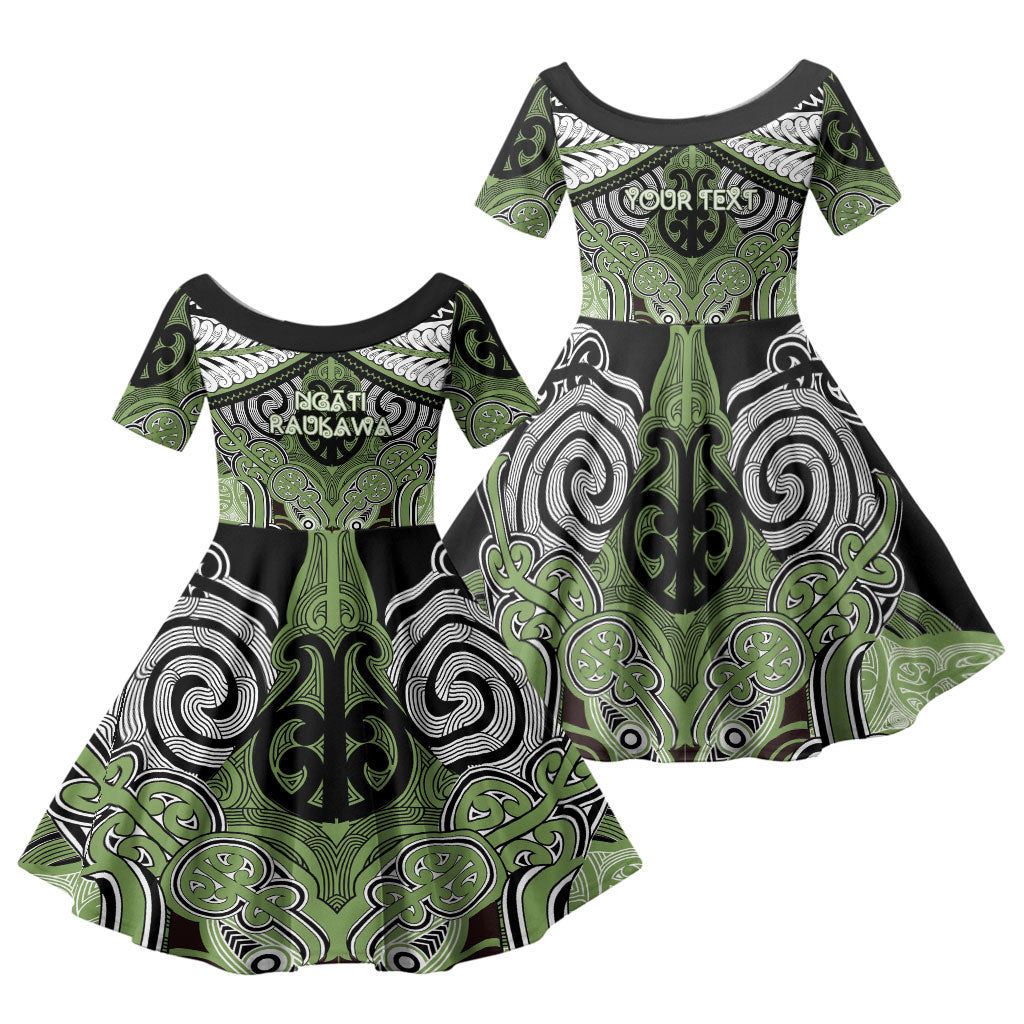 Aotearoa Iwi Ngati Raukawa Personalised Family Matching Tank Maxi Dress and Hawaiian Shirt Maori Kowhaiwhai Pattern