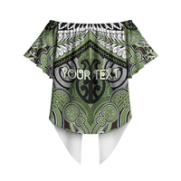 Aotearoa Iwi Ngati Raukawa Personalised Off Shoulder Wrap Waist Top Maori Kowhaiwhai Pattern