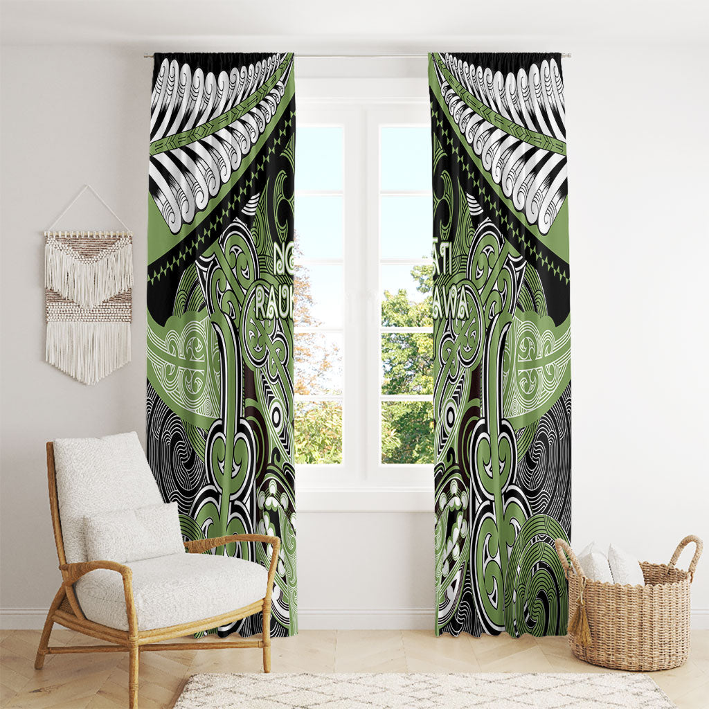 Aotearoa Iwi Ngati Raukawa Window Curtain Maori Kowhaiwhai Pattern