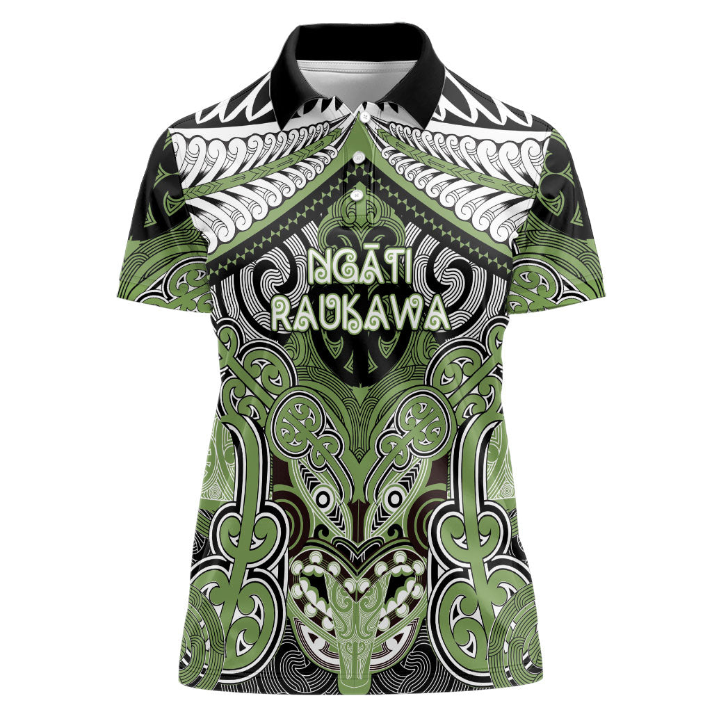 Aotearoa Iwi Ngati Raukawa Personalised Women Polo Shirt Maori Kowhaiwhai Pattern