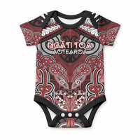 Aotearoa Iwi Ngati Toa Personalised Baby Onesie Maori Kowhaiwhai Pattern