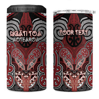 Aotearoa Iwi Ngati Toa Personalised 4 in 1 Can Cooler Tumbler Maori Kowhaiwhai Pattern