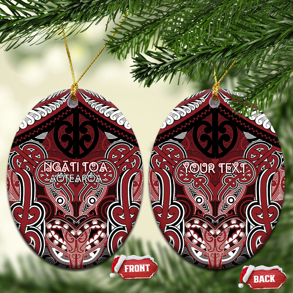 Aotearoa Iwi Ngati Toa Personalised Ceramic Ornament Maori Kowhaiwhai Pattern