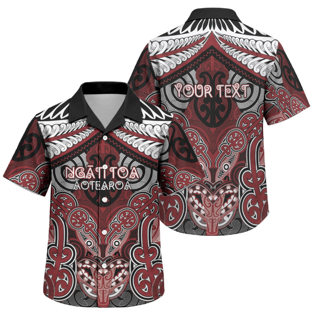 Aotearoa Iwi Ngati Toa Personalised Family Matching Off Shoulder Maxi Dress and Hawaiian Shirt Maori Kowhaiwhai Pattern