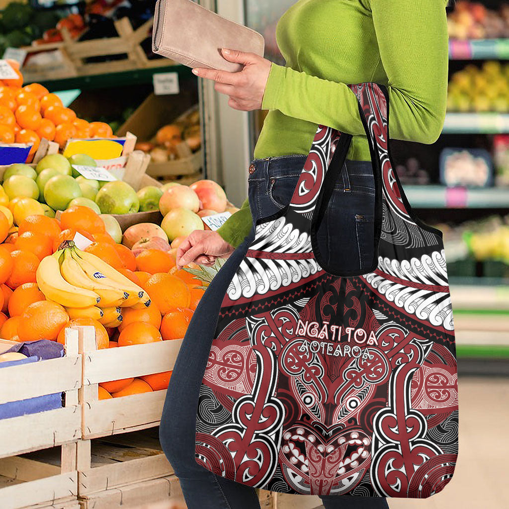 Aotearoa Iwi Ngati Toa Grocery Bag Maori Kowhaiwhai Pattern