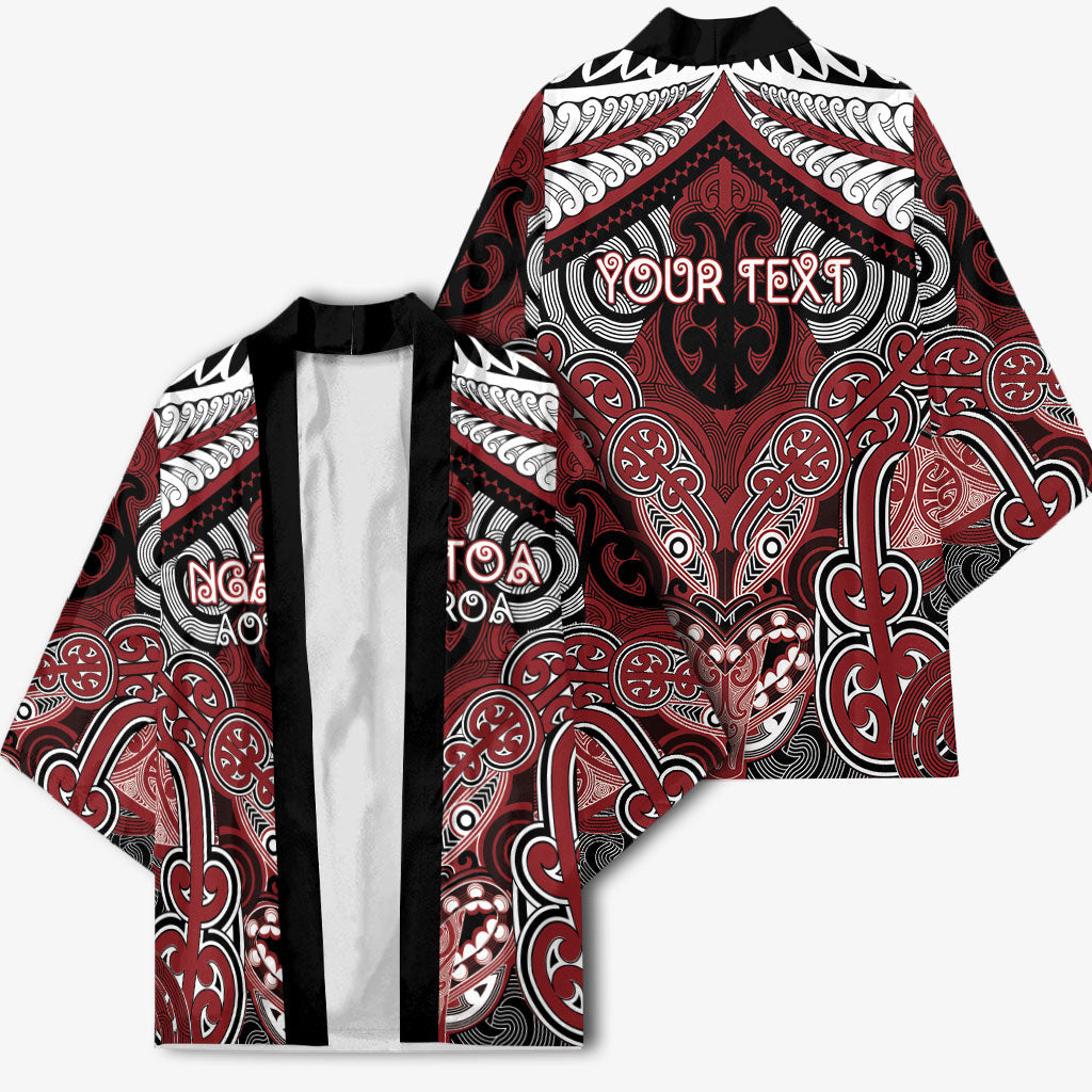 Aotearoa Iwi Ngati Toa Personalised Kimono Maori Kowhaiwhai Pattern