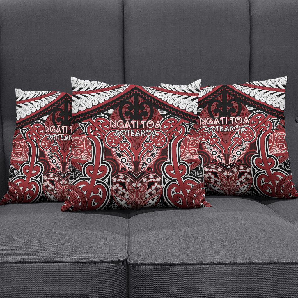 Aotearoa Iwi Ngati Toa Pillow Cover Maori Kowhaiwhai Pattern