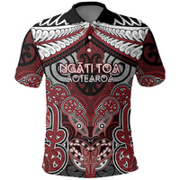 Aotearoa Iwi Ngati Toa Personalised Polo Shirt Maori Kowhaiwhai Pattern