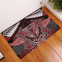 Aotearoa Iwi Ngati Toa Rubber Doormat Maori Kowhaiwhai Pattern