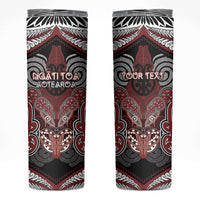 Aotearoa Iwi Ngati Toa Personalised Skinny Tumbler Maori Kowhaiwhai Pattern