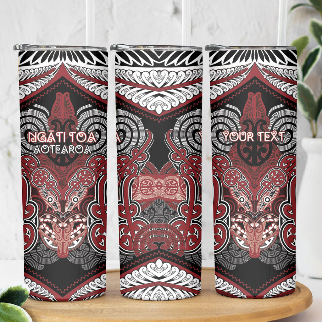 Aotearoa Iwi Ngati Toa Personalised Skinny Tumbler Maori Kowhaiwhai Pattern