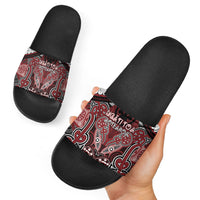 Aotearoa Iwi Ngati Toa Slide Sandals Maori Kowhaiwhai Pattern