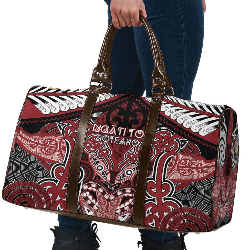 Aotearoa Iwi Ngati Toa Travel Bag Maori Kowhaiwhai Pattern