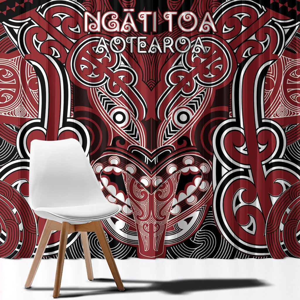 Aotearoa Iwi Ngati Toa Window Curtain Maori Kowhaiwhai Pattern