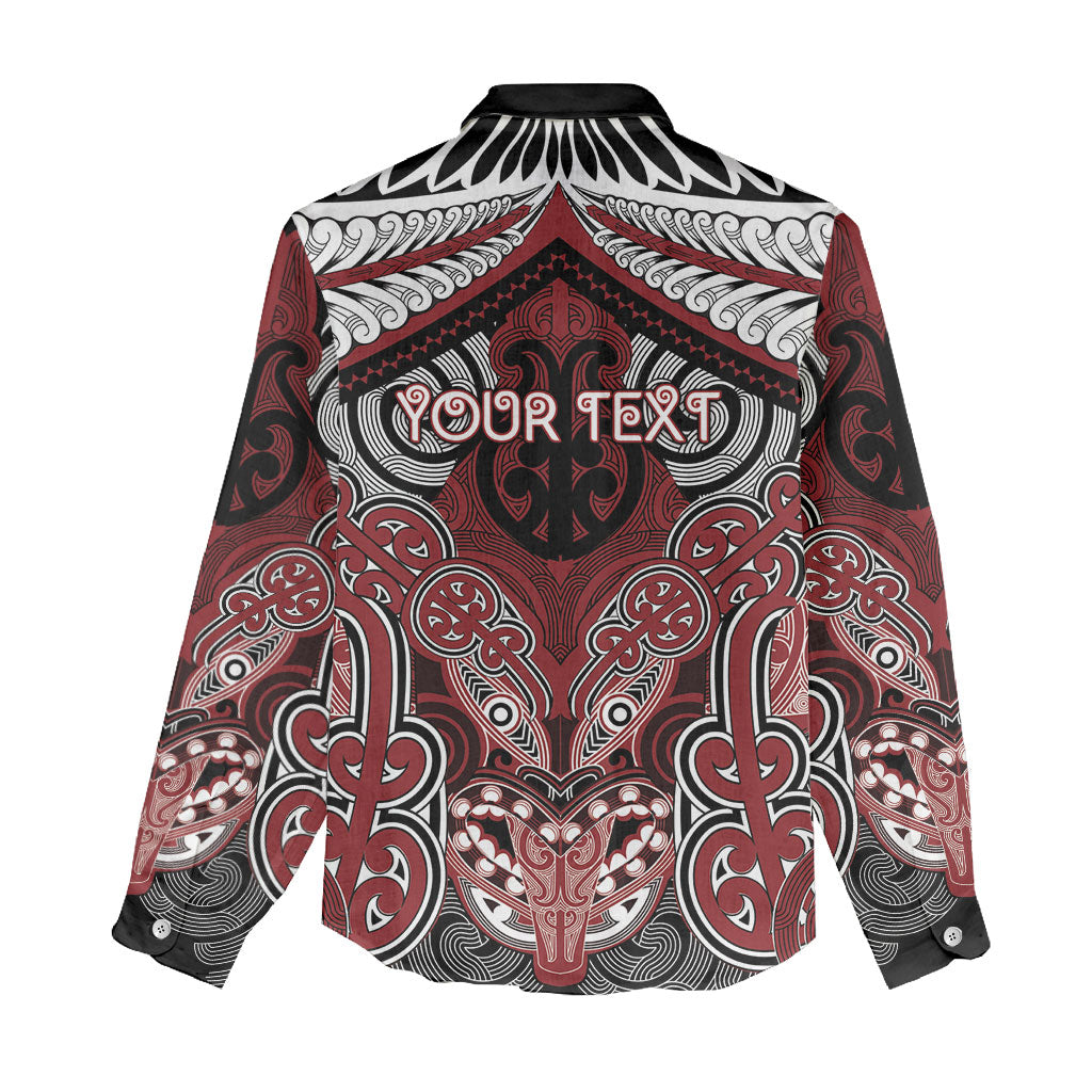 Aotearoa Iwi Ngati Toa Personalised Women Casual Shirt Maori Kowhaiwhai Pattern