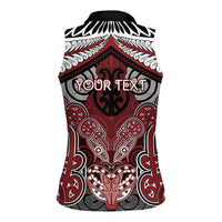 Aotearoa Iwi Ngati Toa Personalised Women Sleeveless Polo Shirt Maori Kowhaiwhai Pattern